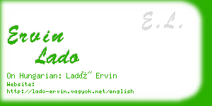 ervin lado business card